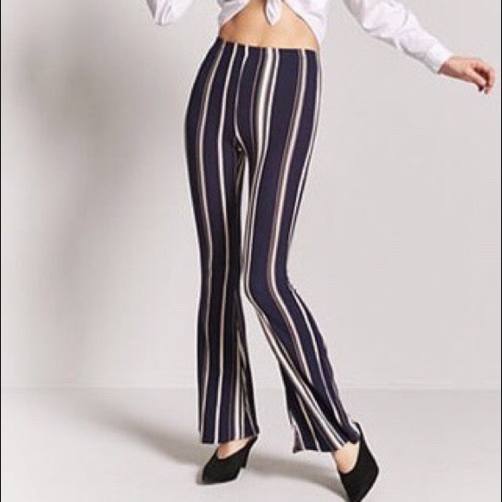 Stripe Flare Bell Bottom Pants